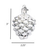 Old World Christmas Blown Glass Ornament for Christmas Tree, Snow-Capped Silver Snowy Cone