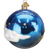 Old World Christmas Blown Glass Ornament for Christmas Tree, Moonglow Round