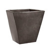 Tusco Products Cosmopolitan Square Garden Planter, Espresso, 18"