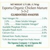 Espoma Organic Chicken Manure 5-3-2 All Natural Dehydrated Granular Plant Food