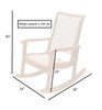 Outdoor Interiors All-Weather Breathable Wicker Eucalyptus Wood Rocking Chair for Decks, Patios, and Porches
