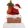 Kurt Adler Metal Christmas Stocking Hanger, Santa with Bag of Gifts, 6.5in