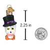 Old World Christmas Gumdrop Halloween Ornament, Mini Top Hat Skeleton