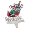 Kurt Adler Metal Christmas Stocking Hanger, Sleigh with Presents, 7in