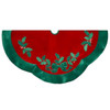 Kurt Adler Velvet Christmas Tree Skirt, Red and Green, 48in
