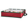 Old World Christmas 4-Tiered Ornament Box for Storage, Red