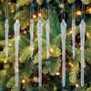 Old World Christmas Blown Glass Ornament for Christmas Tree, Frosty Glass Icicles (Pack of 24)