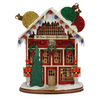 Old World Christmas Wooden Ginger Cottages Ornament, Ornament Maker's Shop
