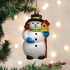Old World Christmas Blown Glass Ornament for Christmas Tree, Snowman with Cardinal