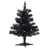 Old World Christmas Mini Pre-Lit Artificial Tree, Black, 18in