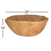 Gardener Select Round Coco Liner for Outdoor Hanging Planters & Baskets, 20"
