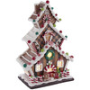 Kurt Adler Battery Operated LED-Lit 3-Layer Gingerbread Cookie House, 13"