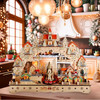 Kurt Adler Wooden LED Light-Up Musical/Motion Christmas Village, 18.5in