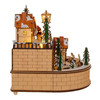 Kurt Adler Wooden LED Light-Up Musical Santa Christmas Village, 8"