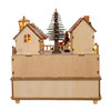Kurt Adler Wooden LED Light-Up Musical Santa Christmas Village, 8"