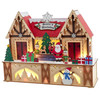 Kurt Adler Battery Operated Wooden Pre-Lit LED Santa's Workshop, 10"