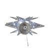 Kurt Adler 60-Light Cool White Twinkling Superbright LED Silver Starburst Treetop, 11in
