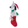 Kurt Adler Peanuts Stocking with Plus Cuff, Snoopy with Santa Hat, 21"