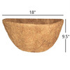 Gardener Select Half-Round Coco Liner for Outdoor Wall Baskets & Planters, 18"