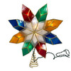 Kurt Adler 10-Point Double Faced Capiz Shell Star for Indoor Christmas Treetop, 10 Incandescent Warm White Lights, 13"