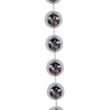 Kurt Adler Christmas Decoration, Plastic Round Beaded Garland, Silver, 15’