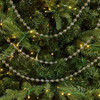 Kurt Adler Christmas Decoration, Plastic Round Beaded Garland, Silver, 15ft
