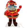 Kurt Adler 150L Warm White LED Christmas Yard Décor, Iridescent Santa, 30in