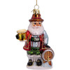 Kurt Adler Nobel Gems Collection Glass Christmas Ornament, German Beer Santa