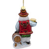 Kurt Adler Nobel Gems Collection Glass Christmas Ornament, German Beer Santa