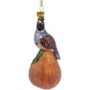 Kurt Adler Nobel Gems Collection Glass Christmas Ornament, Partridge in a Pear Tree