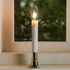 IMC Electric Candle with Incandescent Bulb and Light Sensor, Brass, 9"
