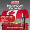 Millside Industries Classic Wood Wagon Cart with Removable Wooden Side Racks, Pneumatic Tires & Canada Flag Canopy, Red, 20" x 38"