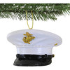 Kurt Adler Resin Ornament for Christmas Tree, U.S. Marine Corps Dress Uniform Hat