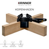 KRINNER Kopenhagen Modern Christmas Tree Stand, Oak Brown - Foot Pedal Setup for 8 Foot Trees