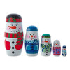 Kurt Adler Wooden Snowman Nesting Doll Figurines, Multicolored (Set of 5)