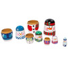 Kurt Adler Wooden Snowman Nesting Doll Figurines, Multicolored (Set of 5)