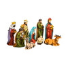 Kurt Adler Resin Nativity Set – Holy Family, Three Wise Men, Shepherd, and Animals, 4–5" Tall  (9-Pieces)