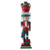 Kurt Adler Wooden Hollywood Nutcracker Collection, Red & Green Suit with Presents Crown, 18in