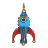 Garden Elements Fiberglass Christmas Table Piece, Toy Spaceship, 43"