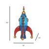 Garden Elements Fiberglass Christmas Table Piece, Toy Spaceship, 43"