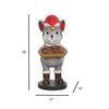 Garden Elements Indoor Outdoor Christmas Figurine, Mouse w/ Santa Hat, 28in