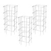 Garden Elements Square 8-Leg Heavy-Duty Collapsible Tomato Cages, 40in H (Pack of 3)