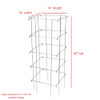 Garden Elements Square 8-Leg Heavy-Duty Collapsible Tomato Cages, 40in H (Pack of 3)