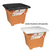 EarthBox Reversible Plastic Weed-Preventing Mulch Cover for Planters, Black/White (Pack of 2)
