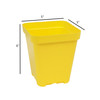 SUNPACK 5" x 5" Heavy Duty Seed Starting Square Insert Pot, 6" (Pack of 8)