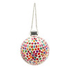 Very Cool Stuff Mosaic Glass Gazing Globe with Hanging Chain, Rainbow Flower Tile, 10in Very Cool Stuff Mosaic Glass Gazing Globe with Hanging Chain, Rainbow Flower Tile, 10in
