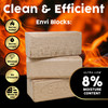 Firewood Central Envi Hardwood Fuel Blocks by Bio-Diversity -100% Natural Compressed Sawdust, High Heat, Long Burn for Fireplaces, Stoves, and Fire Pits (3 Pack)