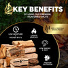 Firewood Central Kiln-Dried PA Hardwood – 8” Splits (30–35 Pieces) – Smoking Wood for Pizza Ovens, BBQ & Fire Pits – Easy Light, Low Smoke, USA Sourced