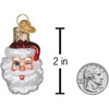 Old World Christmas Blown Glass Ornament for Christmas Tree, Mini Winking Santa