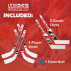 Millside Canadian Mini Hockey Set – 6 Durable Mini Sticks & 1 Foam Ball – Indoor/Outdoor Rec Floor Hockey Set
